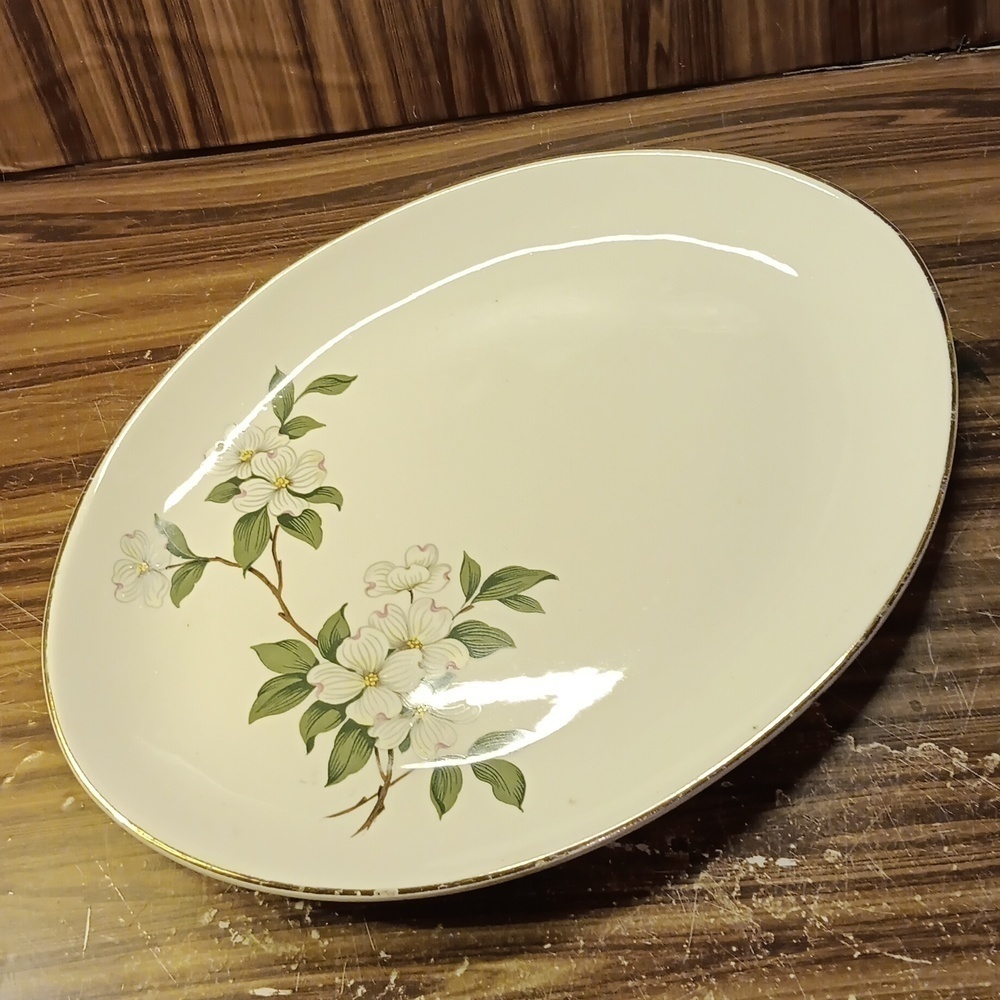 Vintage Homer Laughlin dogwood serving platter